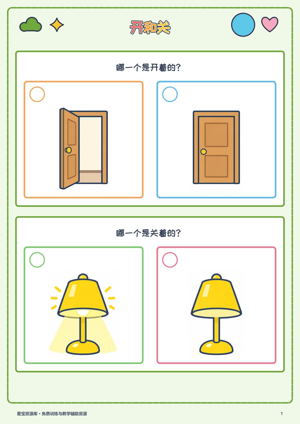 开和关封面